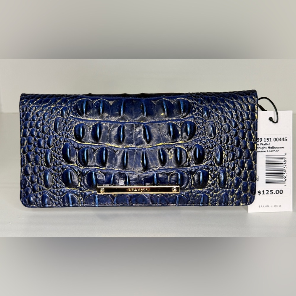Brahmin NWT Midnight Ady Wallet - Partial Eye on Back